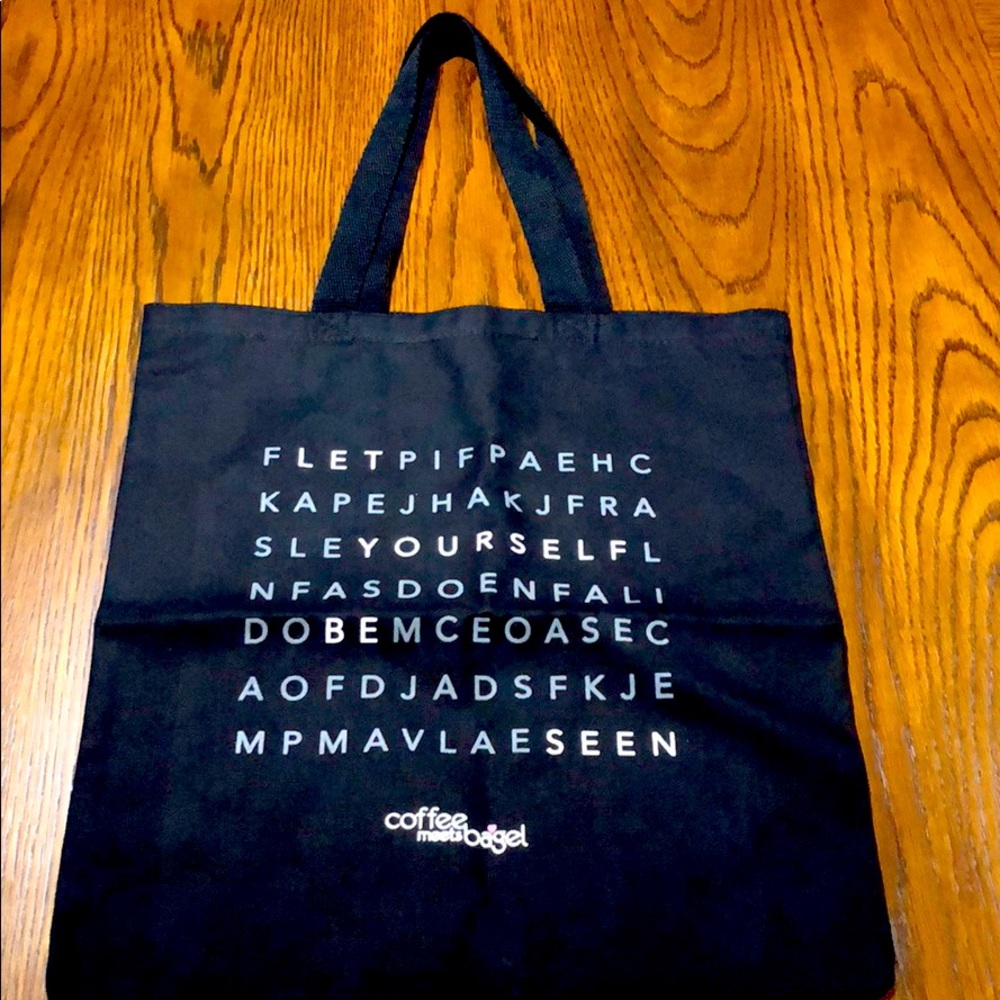 Coffe meet bagel limited edition canvas tote bag